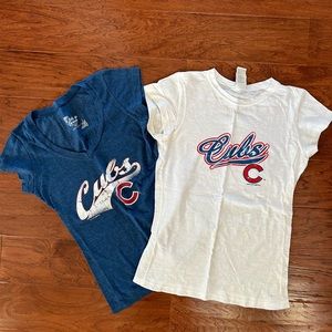 Chicago Cubs Bundle! 2 cap sleeve tees.
